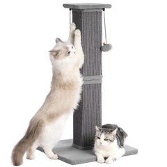 Pawfessor base gris estable para gatos grandes garantiza seguridad en casa.