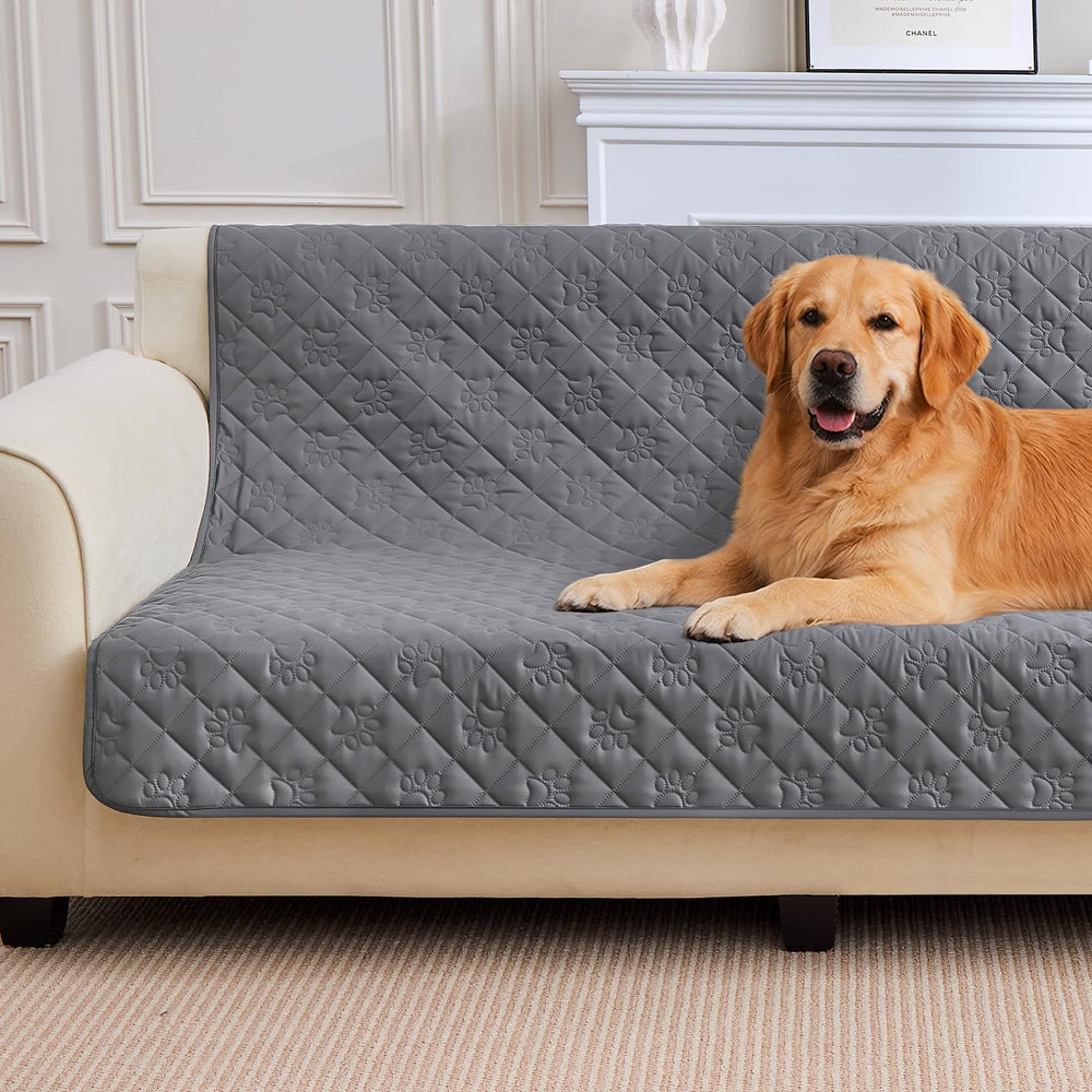 PAWFINITY funda impermeable para sofá de 4 plazas gris protege contra manchas y derrames