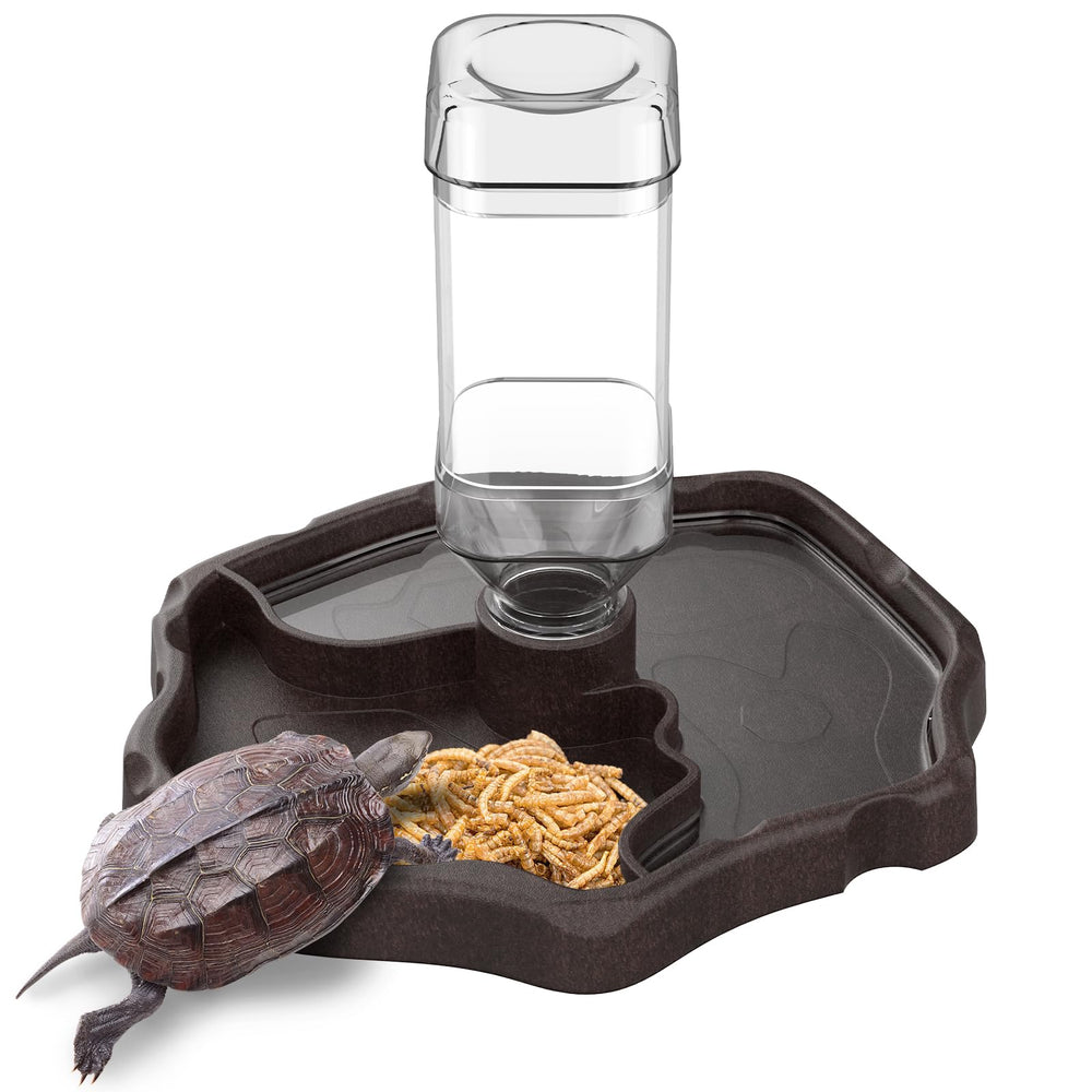 Pawfly bebedero automático para reptiles, flujo constante de agua fresca todo el día.