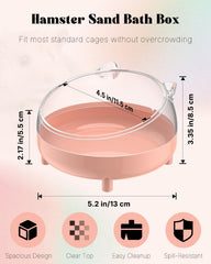 Pawfly diseno gato para hamster atrae al animal al baño de arena