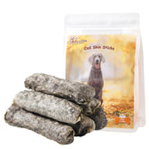 Pawmate rollos de piel de bacalao: tentempié natural para entrenamiento y juego.