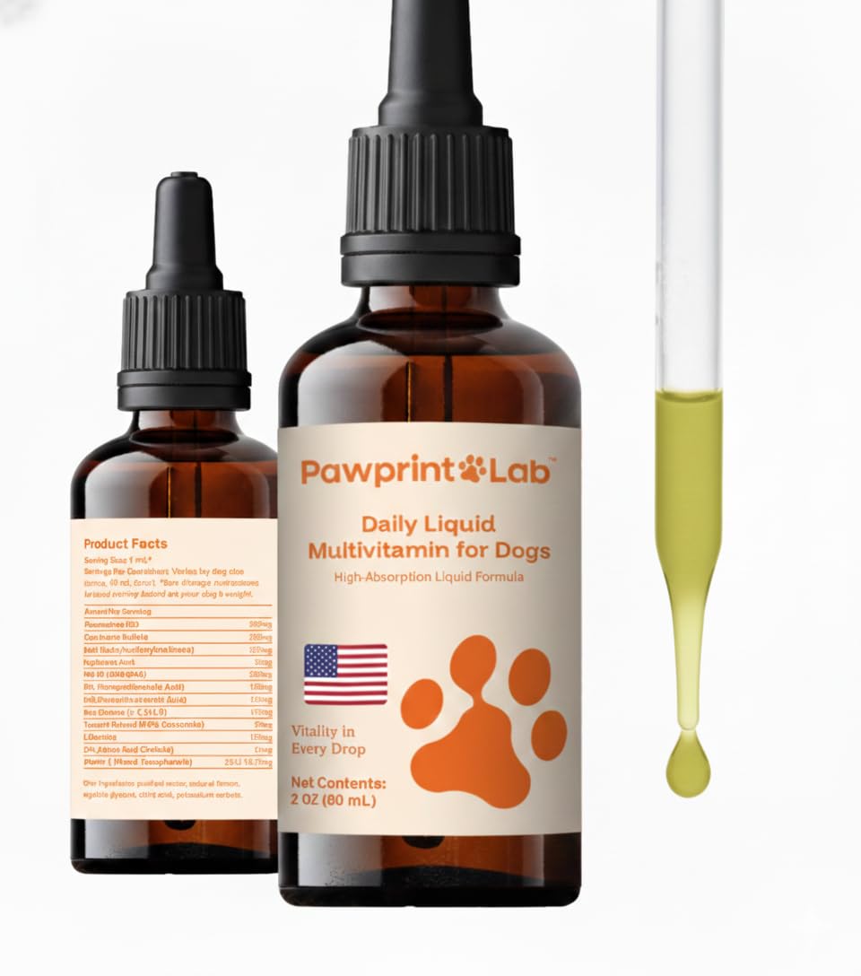Pawprint Lab protocolo gotas para perros: apoyo diario a articulaciones y movilidad.