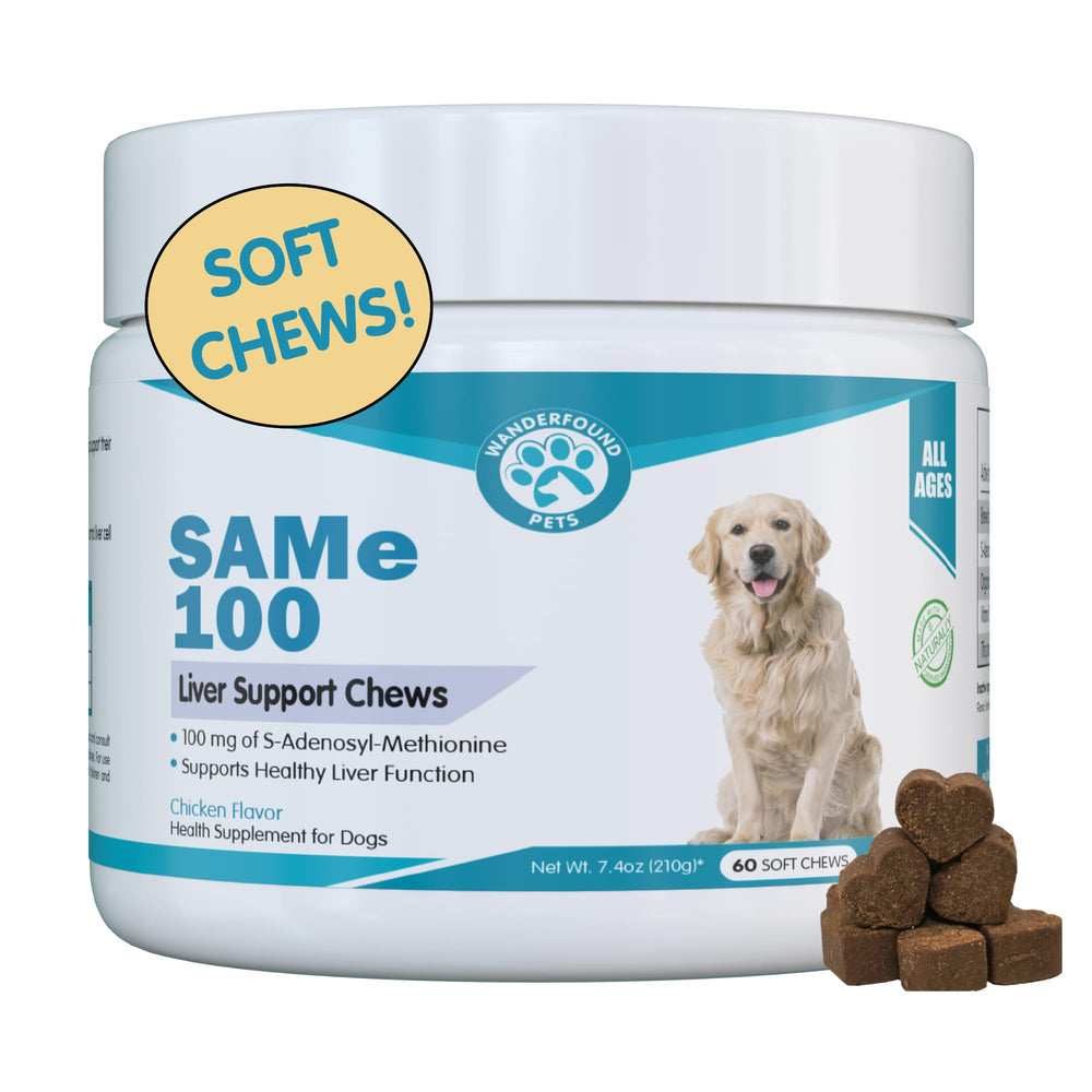 Pawsitive Same100 en botella, apoyo hepático para perros, fácil de administrar.