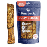 Pawstruck Bully Slices: rebanadas de piel de res para masticar prolongadamente y sabor cacahuete.