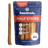 Pawstruck Bully Sticks de 12 pulgadas para masticar prolongadamente.