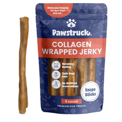 Pawstruck empaque del producto, información clara para elegir un premio natural para tu perro.