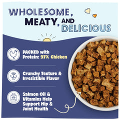 Pawstruck ingrediente principal pollo real, proteína clave para perros activos.