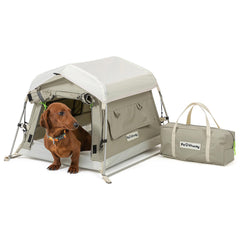 Refugio Pawthway para perro de algodón con estructura de aluminio, ideal para exterior.