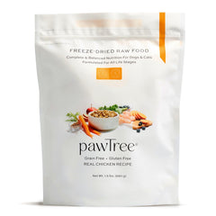 pawTree pollo crudo congelado en plato, opción nutritiva y conveniente para cada comida.
