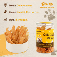 PAWUP copos de pollo crujientes para perros, sabor atractivo