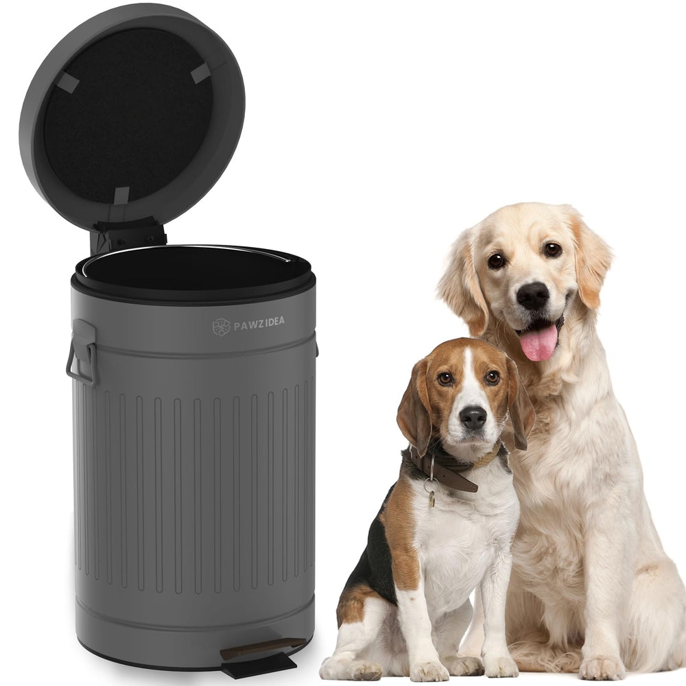 PAWZIDEA cubo exterior para excrementos de perro con tapa y control de olores.