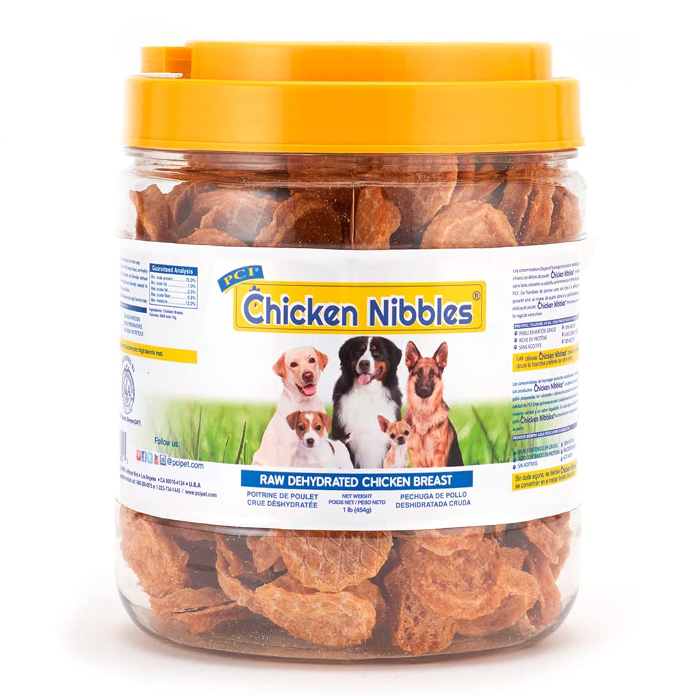 PCI Bocaditos: trozos de pollo deshidratado, ideal para entrenamiento y recompensa.