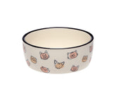 Pearhead Tazón cerámico para gatos con cara adorable, ideal para comida o agua diaria.