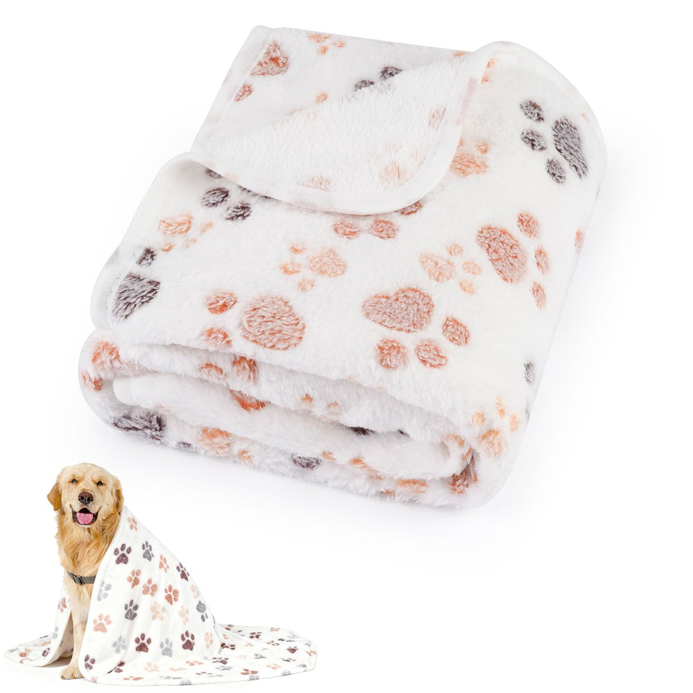 Manta PEASUG para perros medianos, blanco y tacto suave para comodidad diaria.