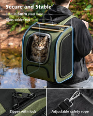 Pecute Mochila gato, respaldo ergonómico 3D para carga cómoda