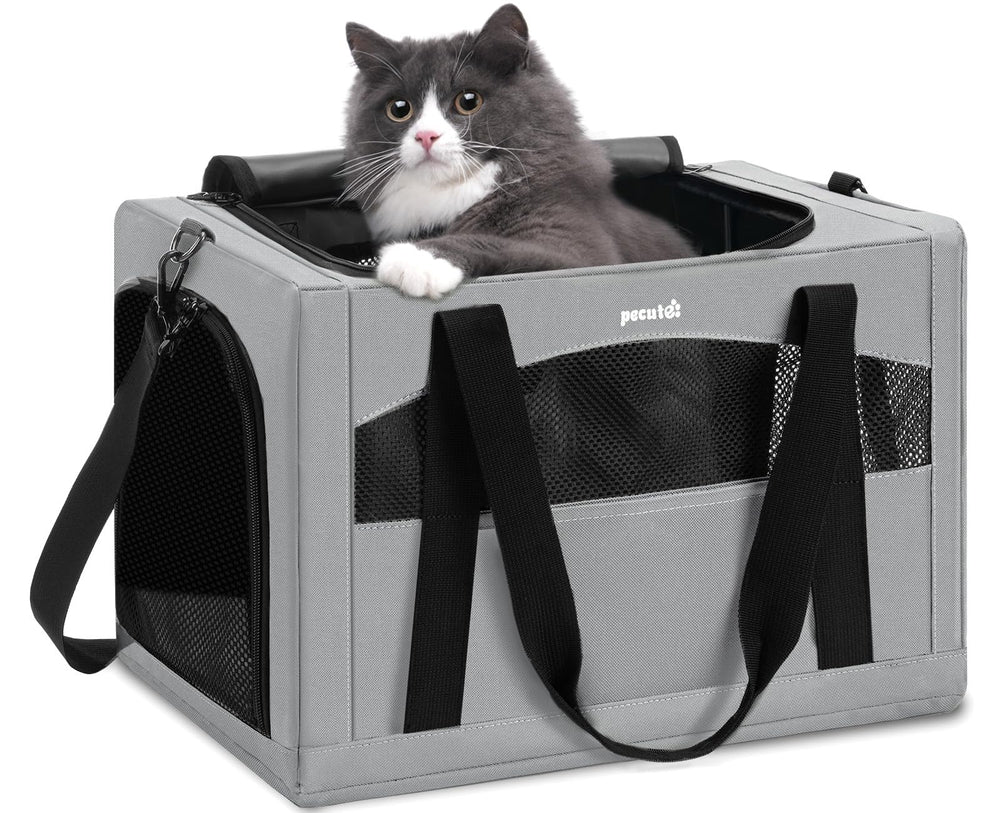 Portador de gatos Pecute con estructura de acero para viajes seguros