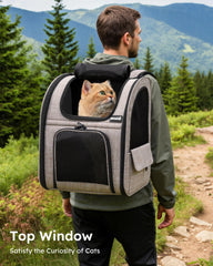 Pecute Mochila Gato Correas Ergonómicas: soporte espalda cómodo para largas caminatas
