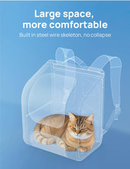 Pecute Mochila Gato Espacio Ampliable: libertad de movimiento para mascotas en paseos.