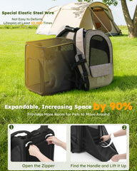 Pecute Mochila Gato Malla 4 Lados: ventilación óptima para comodidad