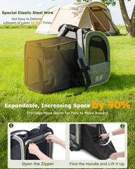 Pecute Mochila para gatos con colchoneta suave y funda removible para mayor comodidad.