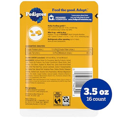 Pedigree alta proteina con cerdo tierno, textura jugosa para cada comida.