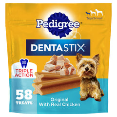 Pedigree Dentastix: caja original, tratamiento dental diario para perros pequeños.