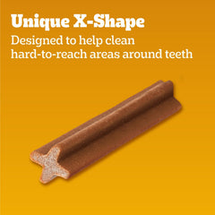 Pedigree Dentastix textura masticable, limpia áreas difíciles alrededor de los dientes.