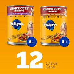 Pedigree trozos selectos en salsa, lata 02, sabor apetitoso para perros adultos