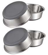 Cuenco Peggy11 antideslizante de acero inoxidable para perros, base estable.