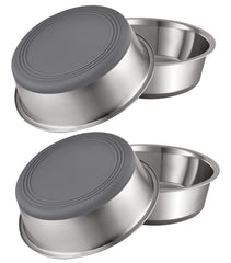 Cuenco Peggy11 antideslizante de acero inoxidable para perros, base estable.
