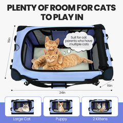PEGIC portadora de gato con ventanas de malla para buena ventilación.