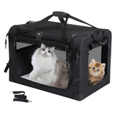 PEGIC transporte-gato-extralargo-coche: cómodo y seguro para viajes en coche con tu gato.