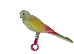 Figura acrílica Penn-Plax para aves, pequeña en resorte, facilita entretenimiento diario.