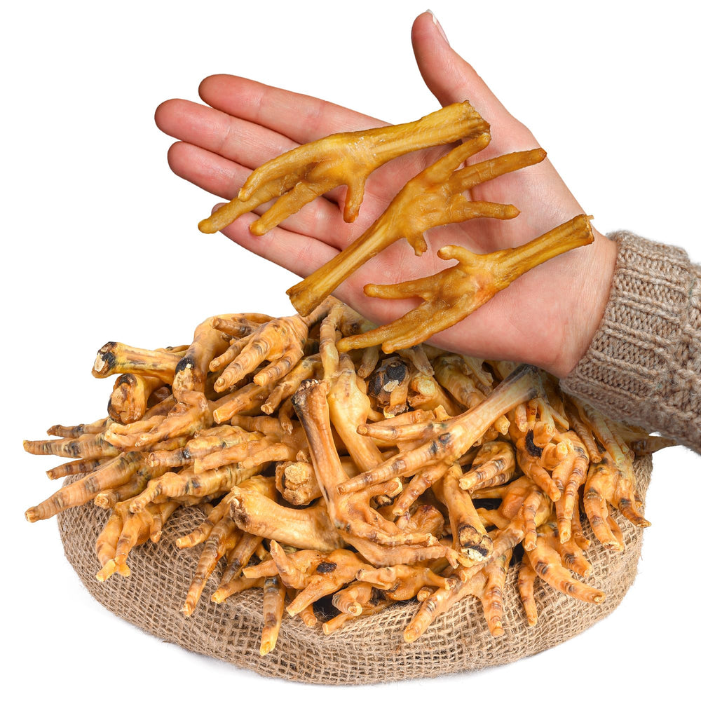 PEPPY DOG Huesos de Pollo Naturales Deshidratados en empaque de 50 unidades, merienda crujiente para masticar
