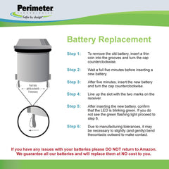 Perimeter Technologies: batería resistente al agua para collar Invisible Fence.
