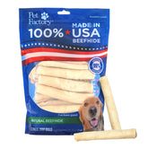 Pet Factory rollos chip de piel de res 5 pulgadas: masticación prolongada y segura