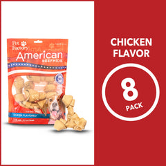 Pet Factory sabor pollo en hueso de res para perros