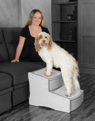 PET GEAR INC Paso Fácil II: escalera para perros de dos pasos, soporte para mascotas grandes.