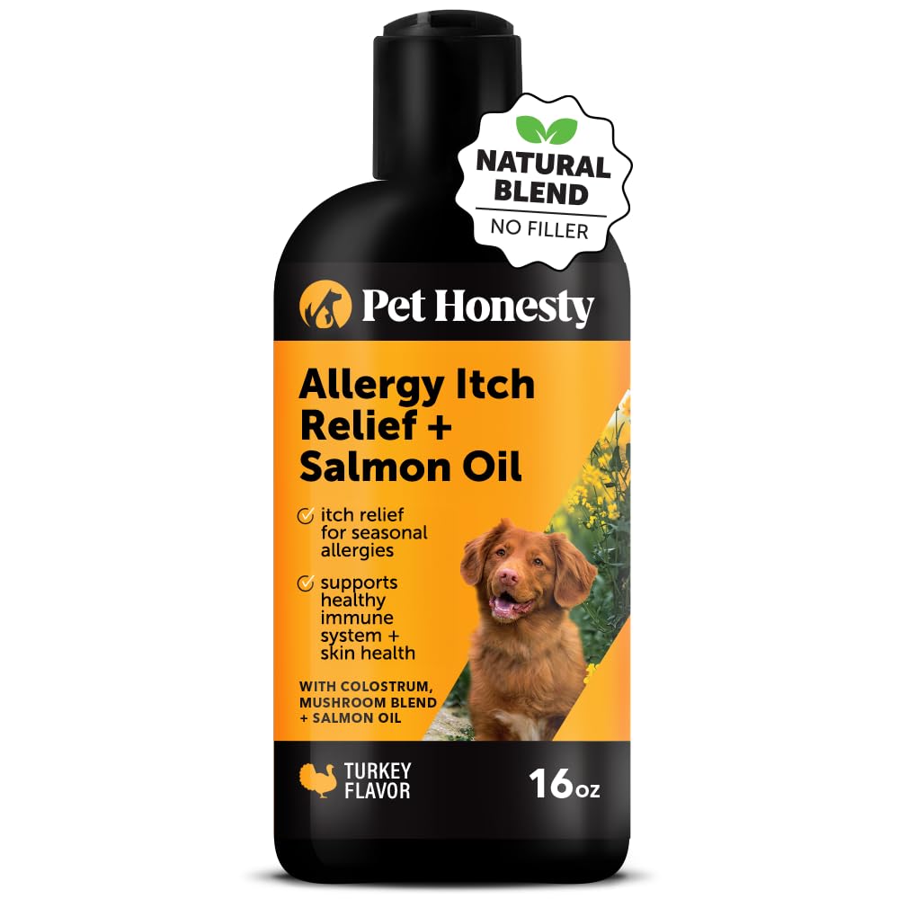 Pet Honesty botella de aceite de salmón para perros, uso cómodo para dosis