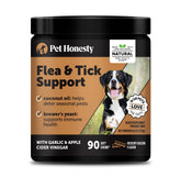 Pet Honesty Outdoor Defense bocaditos para perros sabor bacon, apoyo suave a la piel