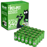 Pet N Pet bolsas verdes de 540 unidades en rollo para recoger heces en paseos