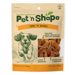 Pet 'n Shape Chik 'n Rings: aros de pechuga para perros, snack natural.