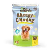 Pet Naturals Allergy Plus Calmante, empaque práctico para uso diario en perros.