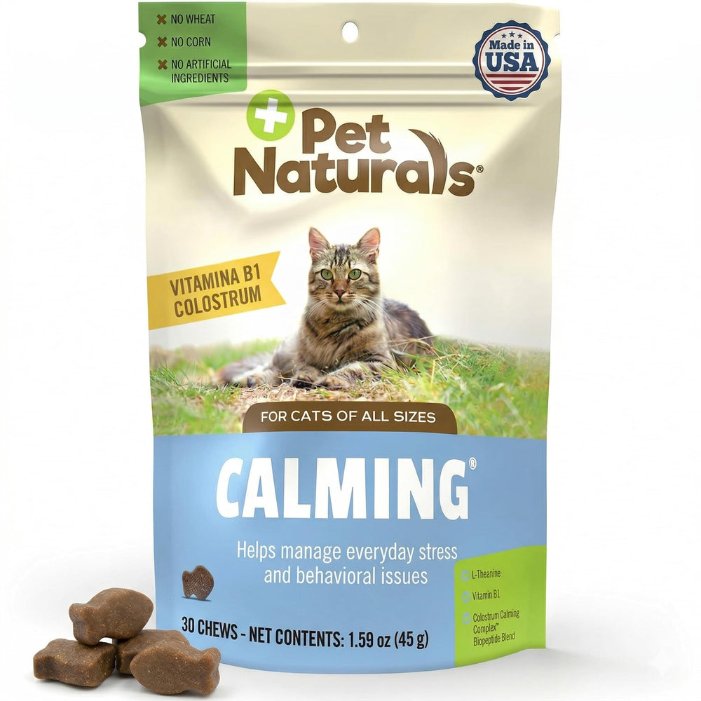 Pet Naturals Calming Chews gato-bote: snack calmante para la calma diaria.