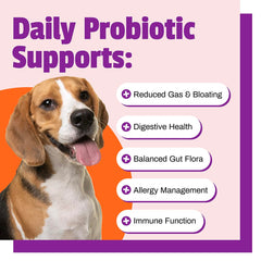 Soporte inmunitario y digestivo con Pet Naturals Probiotics para perros.