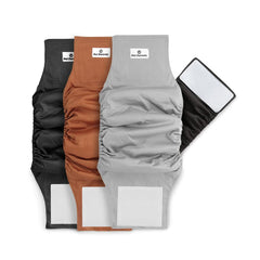 Pet Parents bandas de vientre para perro macho, 3-pack, ajuste cómodo para paseo diario