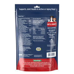 Pet Protect Hip & Joint+ chuches de pollo; sabor práctico para el cuidado diario.