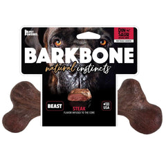 Pet Qwerks Dinosaur BarkBone: sabor a bistec para masticadores grandes