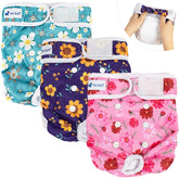 Pet Soft panales femeninos para perro XL con flores, pack de 3.