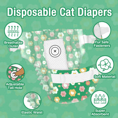 Pañales Pet Soft para gatos con núcleo absorbente ultra para mayor sequedad.